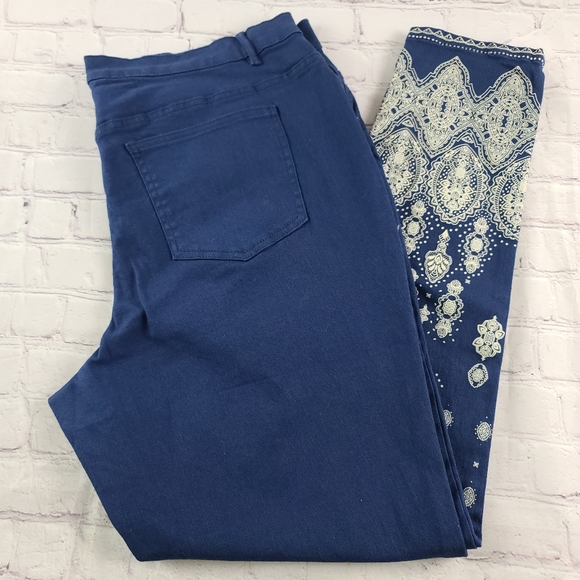 VENUS Denim - Venus Wmn's 20 Paisley Jeans Royal Blue